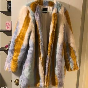 Forever 21 multi faux fur jacket